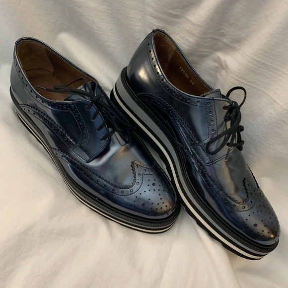 Pertini patent leather platform wingtip brogue shoes - Picture 7 of 9